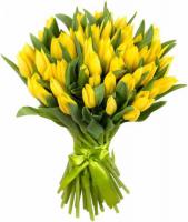 Букет желтых тюльпанов  